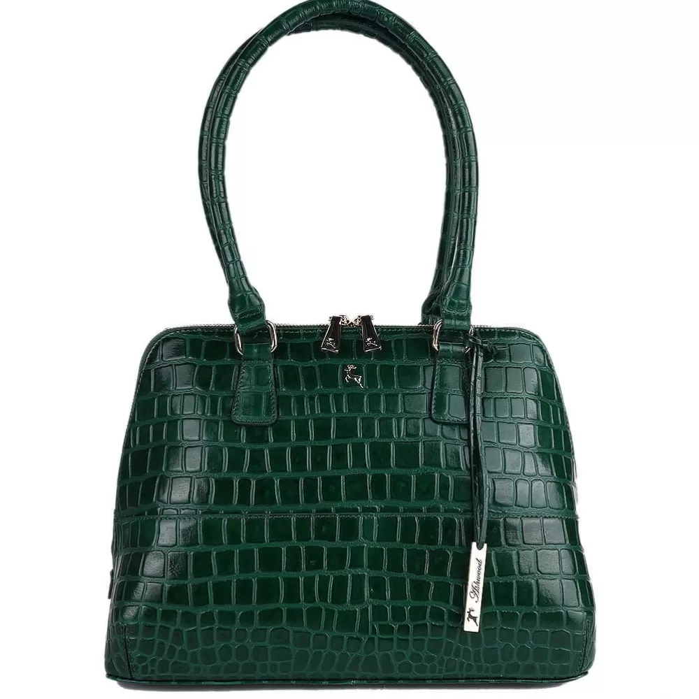 Women Ashwood Handbags Ashwood Crocodile Print Zip Around Leather Tote Bag: C-53