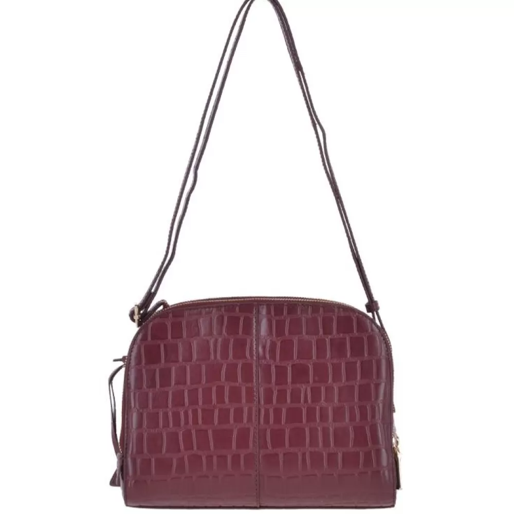 Women Ashwood Handbags Ashwood Womens Three Section Croc Print Leather Shoulder Handbag: 62731