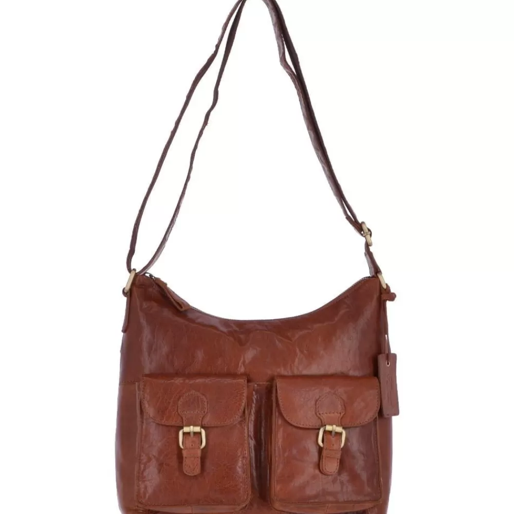 Women Ashwood Handbags Ashwood Womens Vintage Two Pocket Leather Shoulder Bag: G21