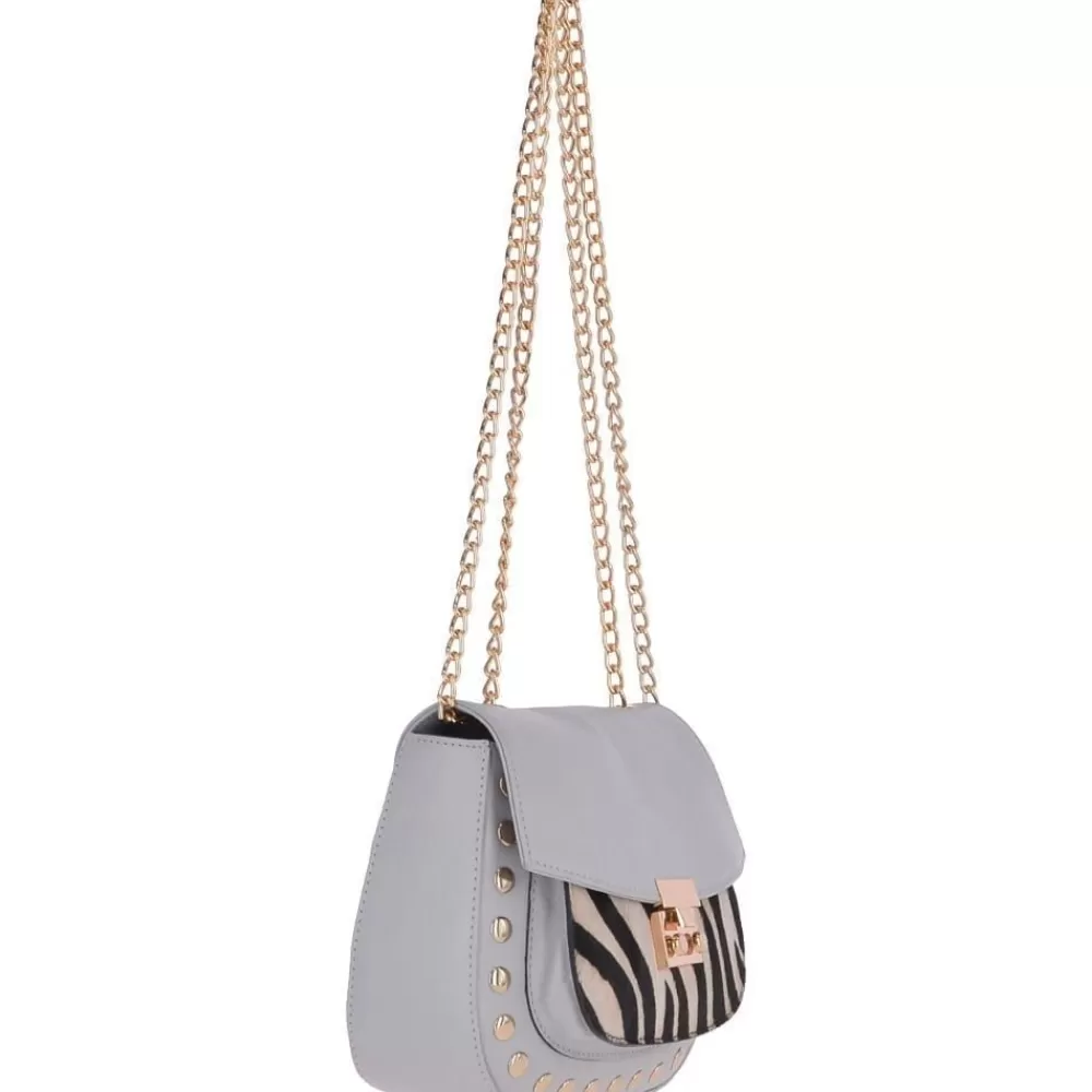 Women Ashwood Handbags Ashwood Womens Zebra Print Natural Hair On Hide Small Cross Body: 61637