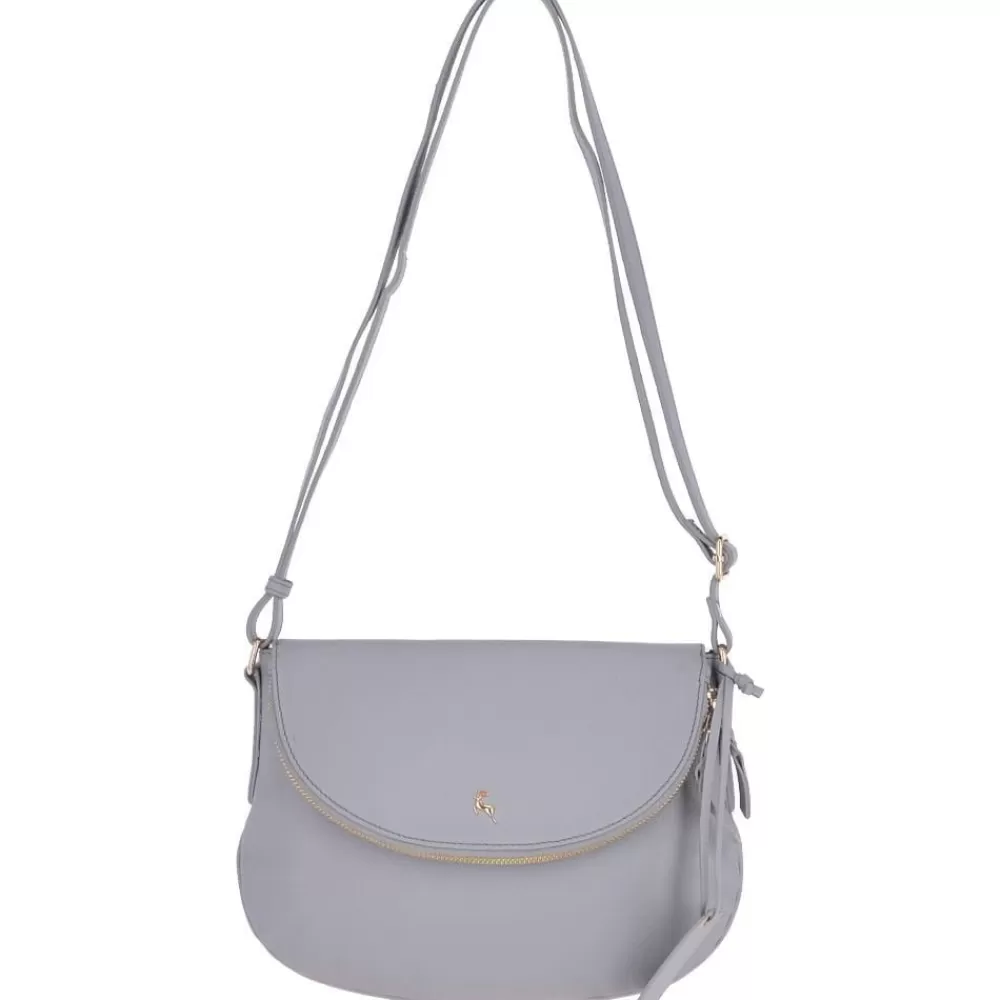 Women Ashwood Handbags Ashwood Womens Zip Around Pocket Shoulder Bag Light Grey - Rihanna