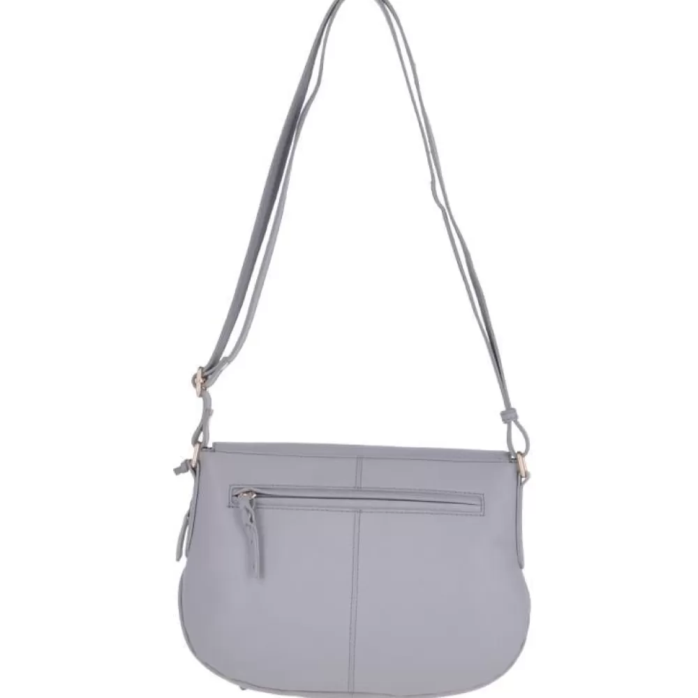 Women Ashwood Handbags Ashwood Womens Zip Around Pocket Shoulder Bag Light Grey - Rihanna