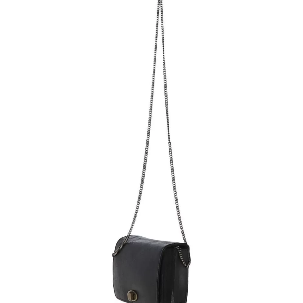 Women Ashwood Handbags Dipped Leather Cross Body Bag With Chain Strap Black: R-11