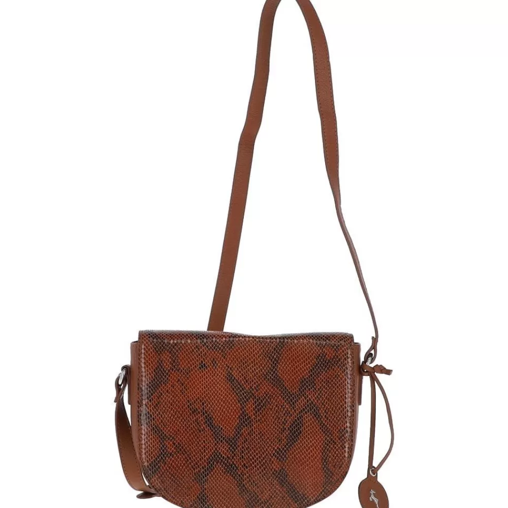 Women Ashwood Handbags Leather Snake Print Crossbody Saddle Bag: 63285