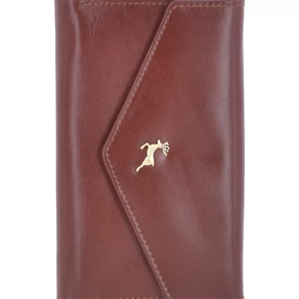 Women Ashwood Handbags Small Vegetable Tanned Cash And 10 Card Envelope Purse: V-62