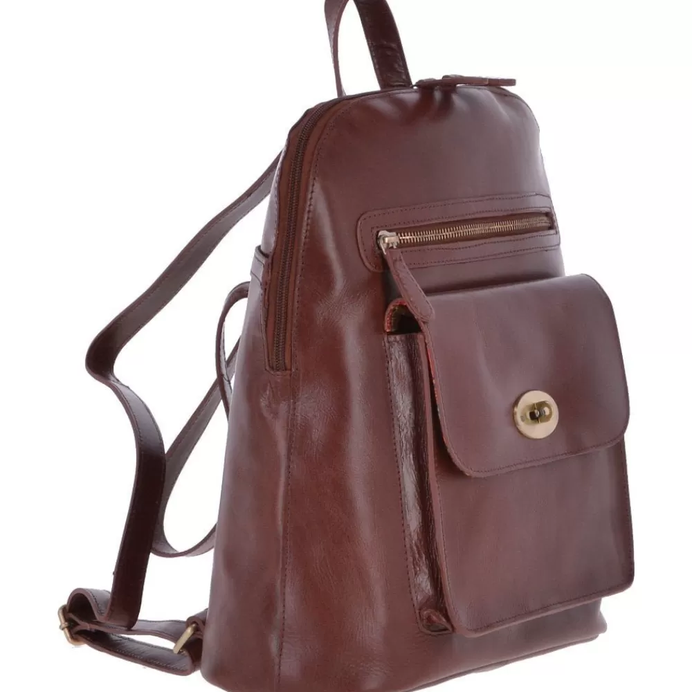 Women Ashwood Handbags Vegetable Tanned Medium Leather Backpack: V-28