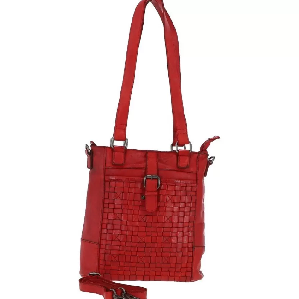 Women Ashwood Handbags Vintage Woven Leather Bag: D-75
