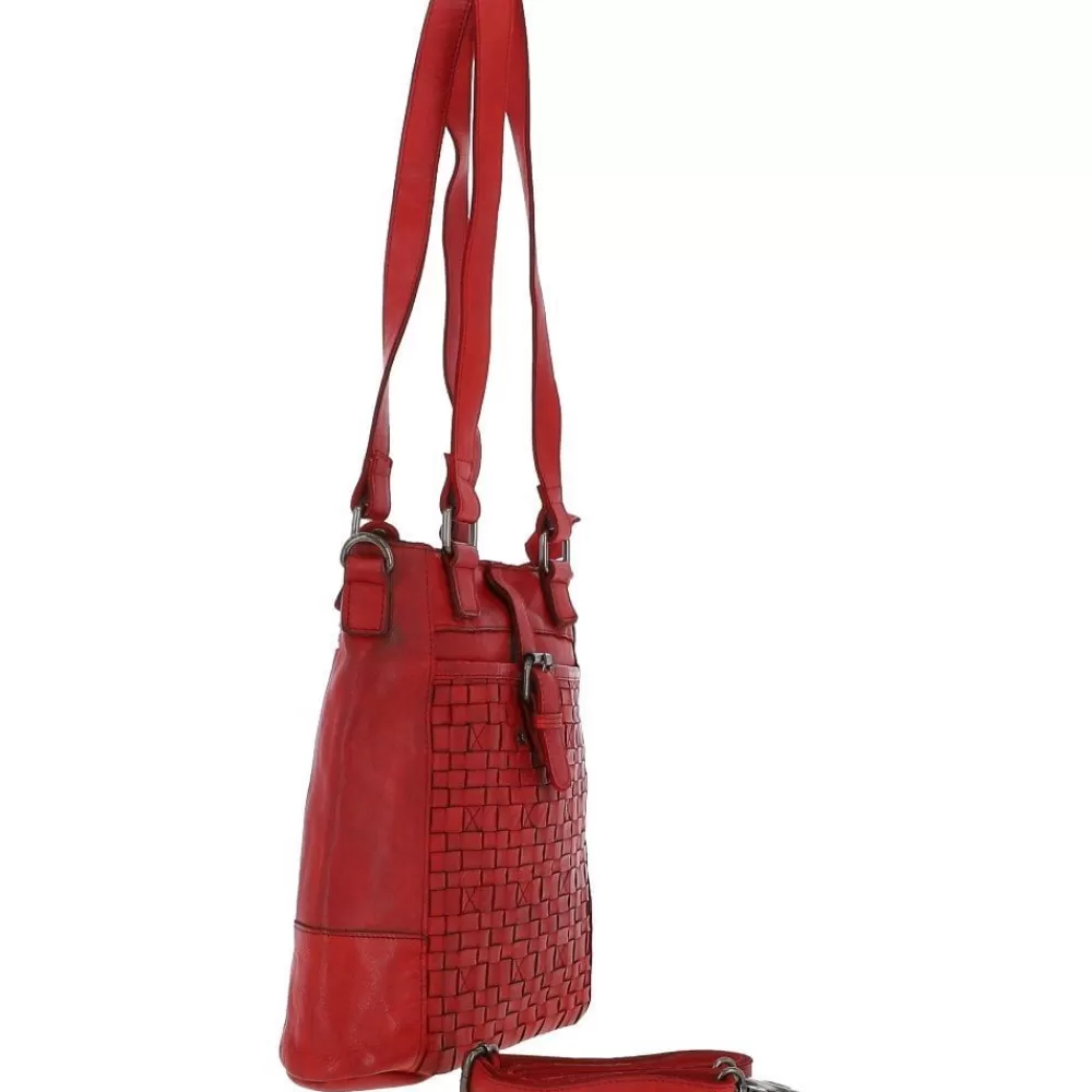 Women Ashwood Handbags Vintage Woven Leather Bag: D-75