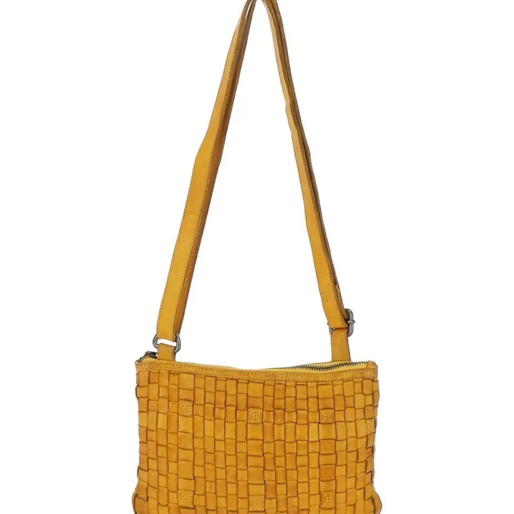 Women Ashwood Handbags Vintage Woven Leather Crossbody Bag: D-70