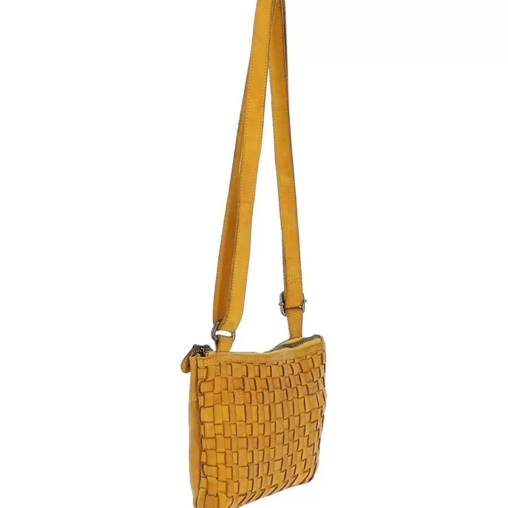 Women Ashwood Handbags Vintage Woven Leather Crossbody Bag: D-70
