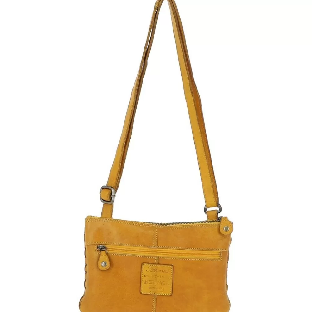 Women Ashwood Handbags Vintage Woven Leather Crossbody Bag: D-70