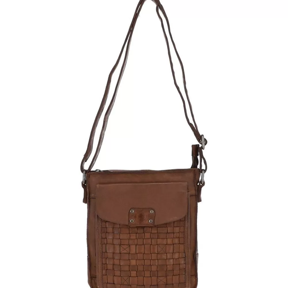 Women Ashwood Handbags Vintage Woven Leather Crossbody Bag: D-76