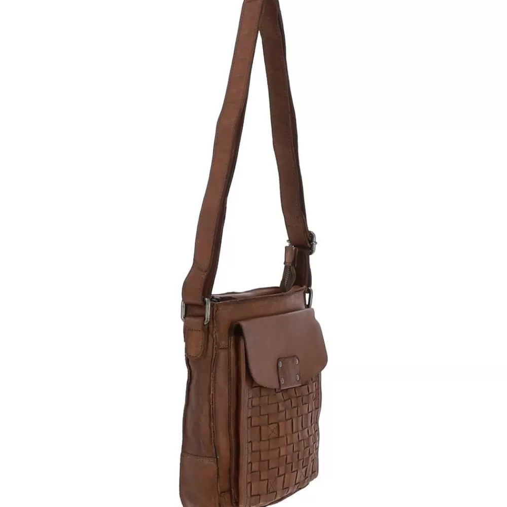Women Ashwood Handbags Vintage Woven Leather Crossbody Bag: D-76