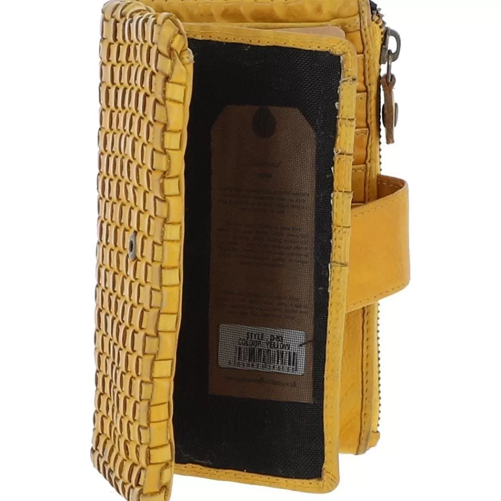 Women Ashwood Handbags Vintage Woven Leather Medium 18 Card Purse: D-83