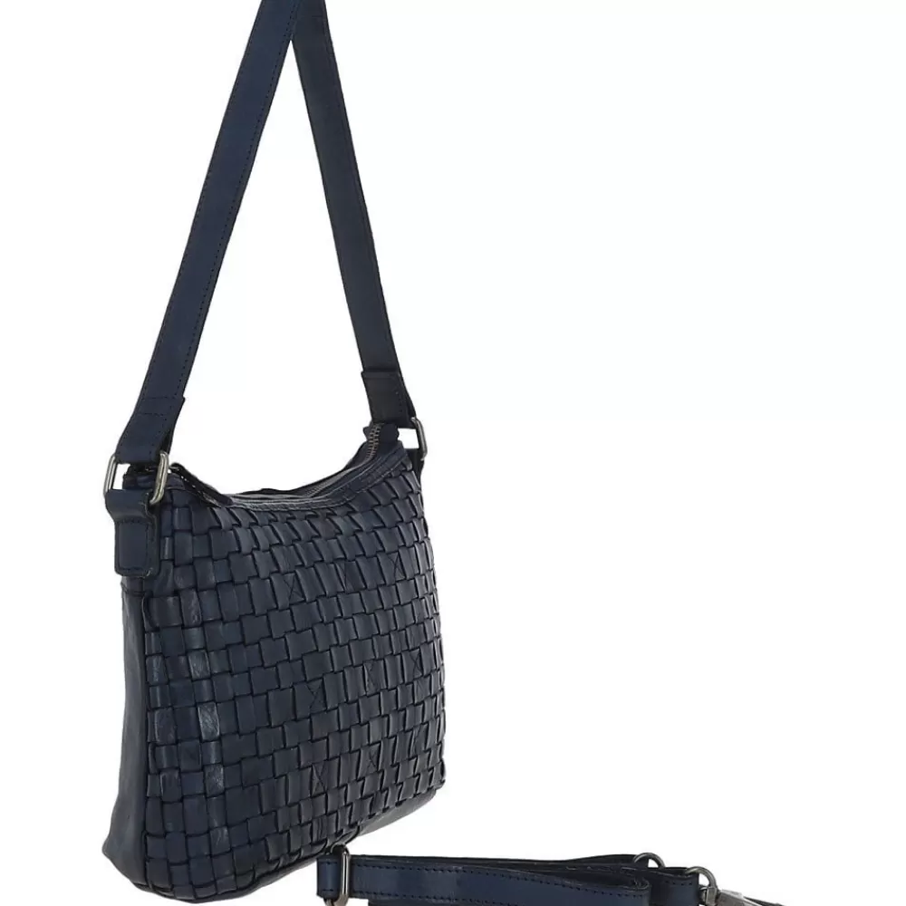 Women Ashwood Handbags Vintage Woven Leather Shoulder Bag: D-73