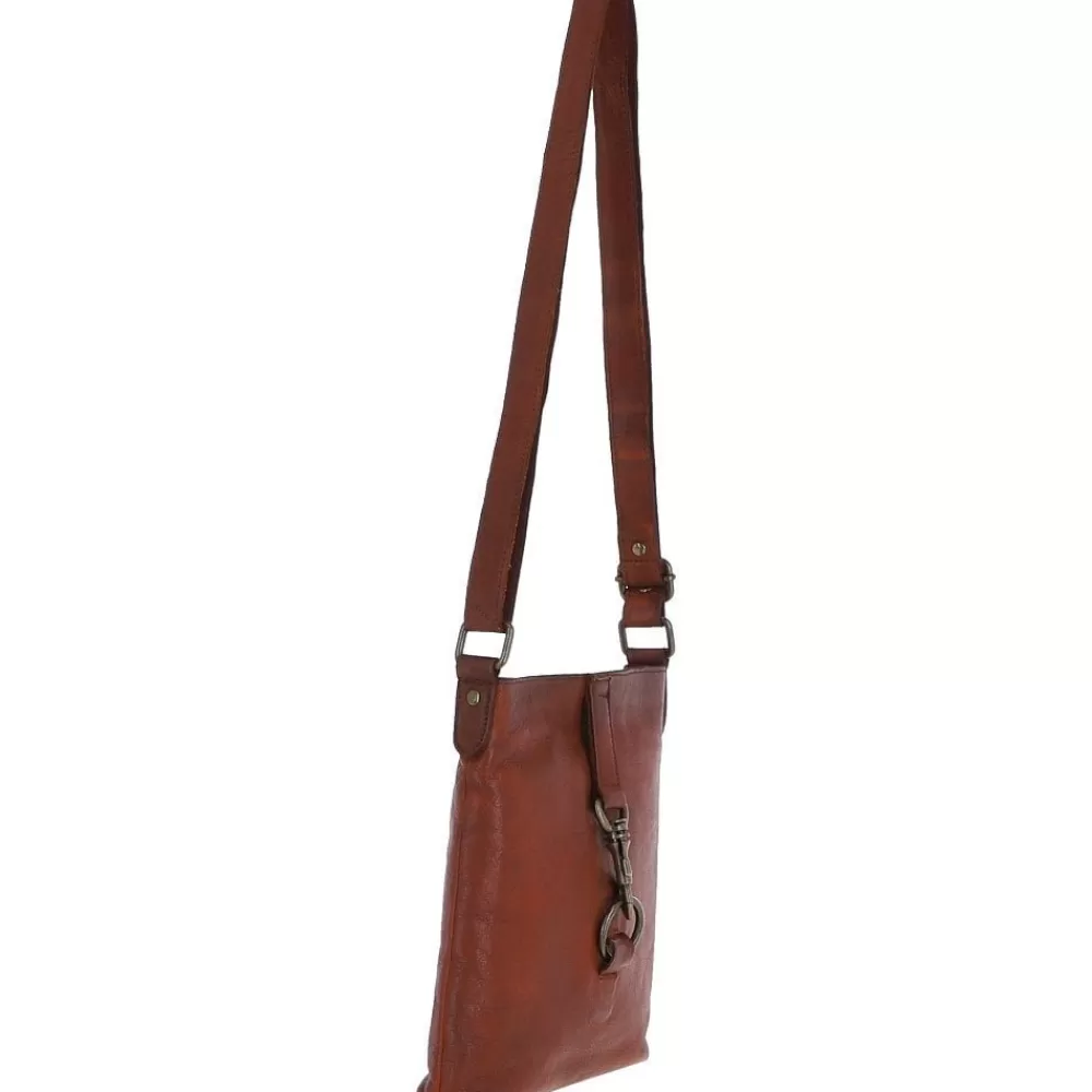 Women Ashwood Handbags Zip Top Dipped Leather Cross Body Bag Tan: R-17